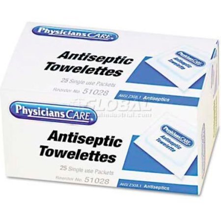 ACME UNITED PhysiciansCare 51028 First Aid Antiseptic Towelettes, Box of 25 51028